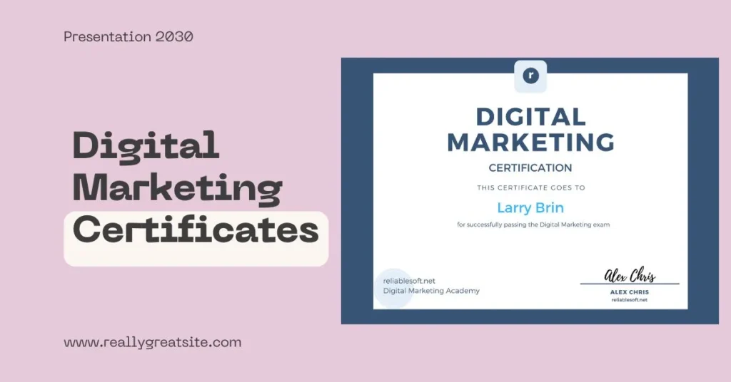 Best Digital Marketing Certificates